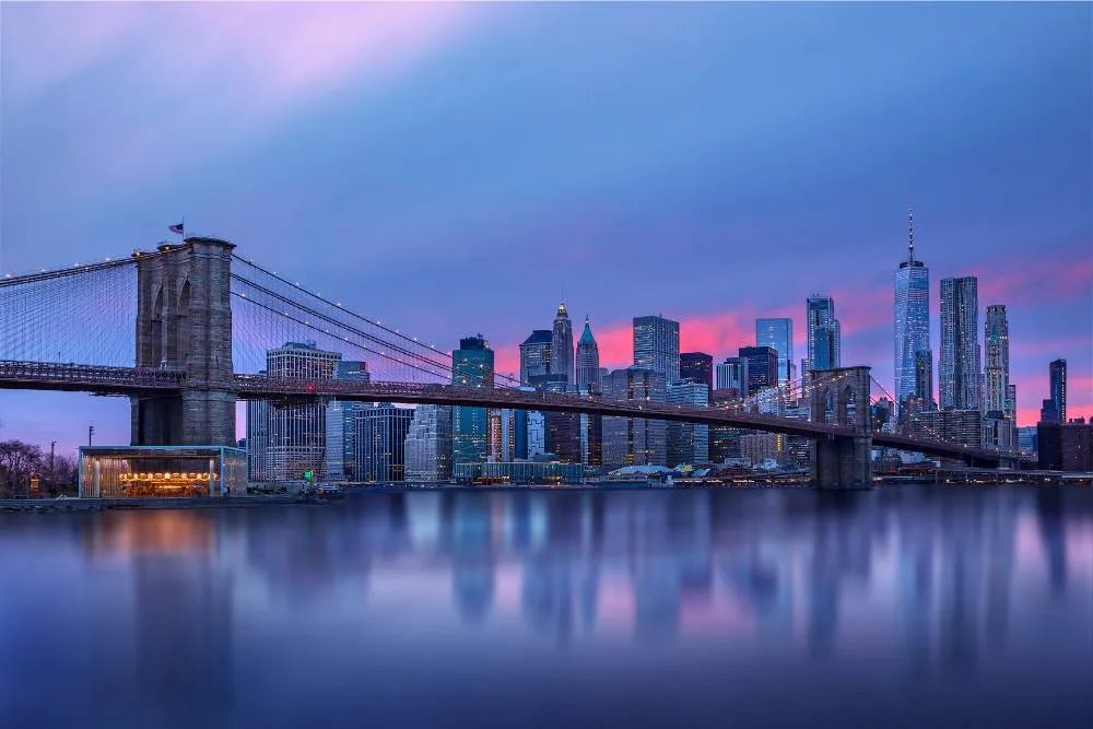 Bruklino tiltas saulėlydžio metu – Getty Images